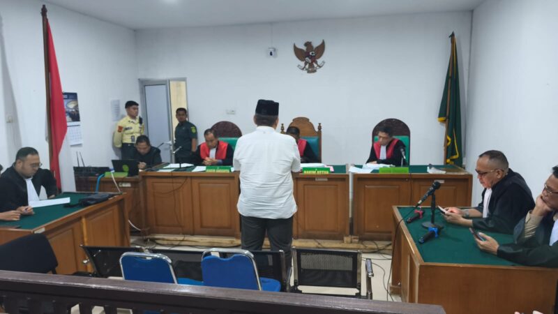 Saat majelis hakim membacakan Putusan Terdakwa terdakwa Ir. Amin Mansur di sidang PN Tipikor Palembang, selasa (19/5/2026)