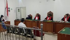 Saat JPU bacakan tuntutan Terdakwa Eddy Hermanto sidang di PN Tipikor Palembang , Rabu (20/5/2026)