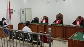 Saat JPU bacakan tuntutan Terdakwa Eddy Hermanto sidang di PN Tipikor Palembang , Rabu (20/5/2026)