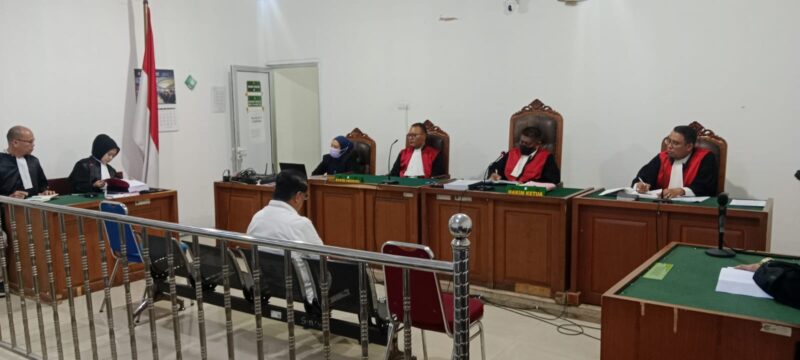 Saat JPU bacakan tuntutan Terdakwa Eddy Hermanto sidang di PN Tipikor Palembang , Rabu (20/5/2026)