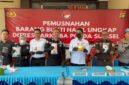 Pemusnahan barang bukti hasil operasi Mei 2026.