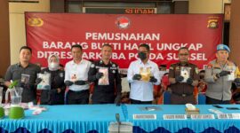Pemusnahan barang bukti hasil operasi Mei 2026.
