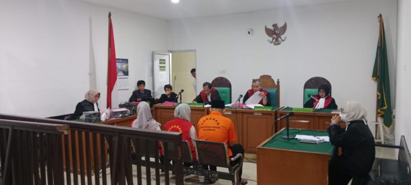 Saat tiga terdakwa jalani sidang di PN Palembang, Rabu (20/5/2026)