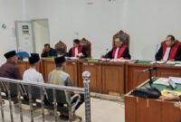 Saat tiga terdakwa Jalani sidang perdana di PN Tipikor Palembang, Kamis (21/5/2026)