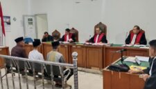 Saat tiga terdakwa Jalani sidang perdana di PN Tipikor Palembang, Kamis (21/5/2026)