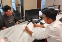 Fredi saat Melaporkan Pengeroyokan yang dialaminya