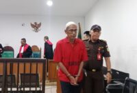 Saat JPU bacakan tuntutan pidana terhadap Terdakwa Zainal Abidin di sidang di PN Palembang, Kamis (21/5/2026)