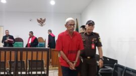 Saat JPU bacakan tuntutan pidana terhadap Terdakwa Zainal Abidin di sidang di PN Palembang, Kamis (21/5/2026)