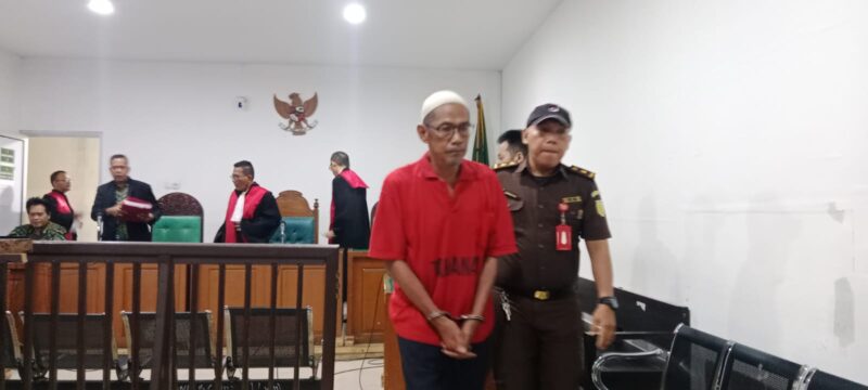 Saat JPU bacakan tuntutan pidana terhadap Terdakwa Zainal Abidin di sidang di PN Palembang, Kamis (21/5/2026)