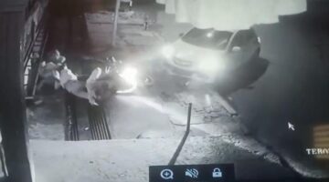 Foto rekaman CCTV pada saat kejadian