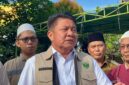 Gubernur Sumsel, Herman Deru saat diwawancarai langsung di Masjid Taqwa Palembang, Selasa (26/5/2026). Foto: (Tia)