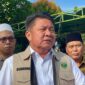 Gubernur Sumsel, Herman Deru saat diwawancarai langsung di Masjid Taqwa Palembang, Selasa (26/5/2026). Foto: (Tia)