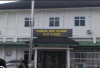 Foto Gedung PN Klas 1A Palembang sementara yang terletak di musim Telsil.