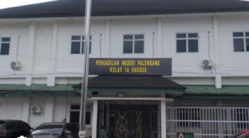 Foto Gedung PN Klas 1A Palembang sementara yang terletak di musim Telsil.
