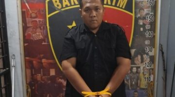 Pelaku saat diamankan. Foto: Polres Muara Enim.