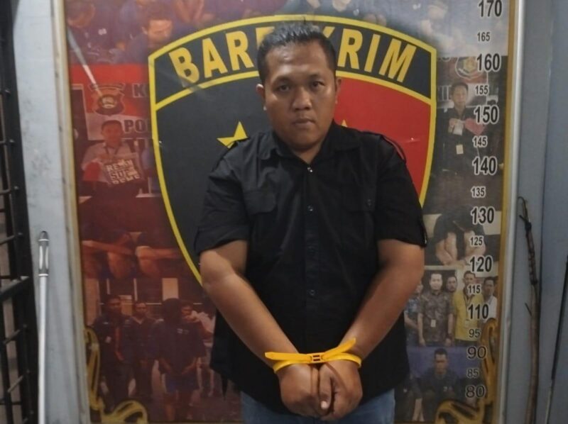 Pelaku saat diamankan. Foto: Polres Muara Enim.