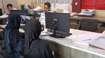 Korban saat Melapor ke SPKT Polrestabes Palembang 