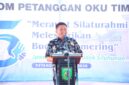 Gubernur Sumatera Selatan, Herman Deru, memberikan sambutan pada acara Silaturahmi Forum Komunikasi (Forkom) Petanggan OKU Timur ke-5 di Desa Petanggan, Kecamatan Belitang Mulya, OKU Timur. 