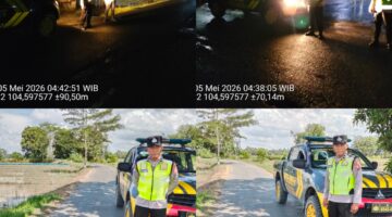  Polsek Buay Madang Timur melaksanakan patroli subuh dan pagi hari di wilayah Desa Srikaton dan Desa Sukoharjo. 