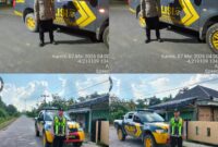 Suasana patroli malam hari (atas) dan siang hari (bawah). 