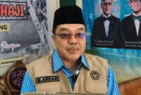 Caption: Kepala Kantor Wilayah Kementerian Haji dan Umrah Provinsi Sumatera Selatan, M. Arkan Nurwahiddin saat diwawancarai, Senin (1/6/2026). Foto: Kemenhaj Sumsel