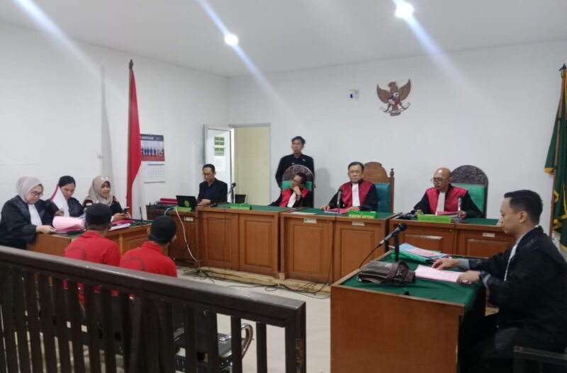 Saat dia terdakwa dihadirkan disidang PN Palembang, Selasa (2/6/2026)