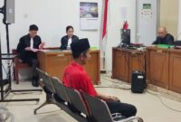 Saat terdakwa dihadirkan disidang pembacaan putusan yang digelar di PN Palembang, Selasa (2/6/2026)