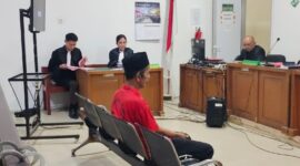 Saat terdakwa dihadirkan disidang pembacaan putusan yang digelar di PN Palembang, Selasa (2/6/2026)