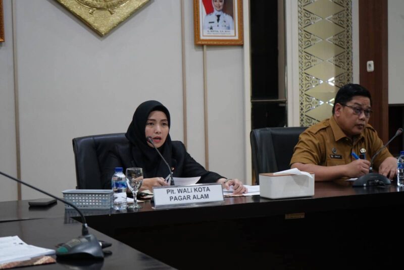 fhoto : rakor evaluasi serapan anggaran triwulan ii pemkot pagar alam ta 2026