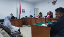 Saat terdakwa dihadirkan dalam sidang yang digelar di PN Tipikor Palembang, Rabu (3/6/2026) untuk mendengarkan tuntutan pidana dari JPU