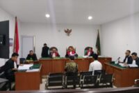 Saat Dua terdakwa dihadirkan di PN Tipikor Palembang Kamis (4/6/2026) untuk mendengarkan pembacaan tuntutan dari JPU