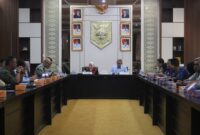 fhoto : (istimewa) Plt walikota pagar alam terima adiensi dinas pertanian pangan dan hultikultura prov sumsel dan bmkg sumsel