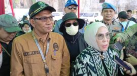 Panitera PN Palembang, Dr. Sumargi, SH, MH didampingi Kuasa Hukum PT Permata Sentra Propertindo, Titis Rachmawati, SH, MH, saat diwawancarai senin (8/6/2026