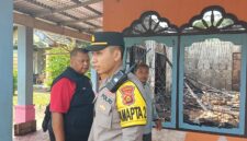 Tampak rumah terbakar yang Telah Berhasil di Padamkan