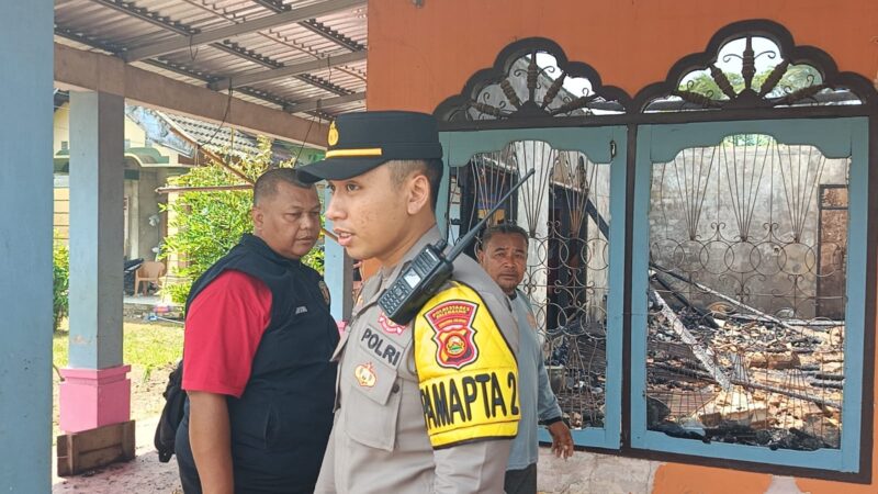 Tampak rumah terbakar yang Telah Berhasil di Padamkan