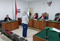 Saat majelis Hakim menjatuhkan hukuman Terdakwa Lilik Liansi dipersidangan PN Palembang, Selasa (9/6/2026)