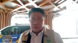 Gubernur Sumatera Selatan, Herman Deru saat diwawancarai langsung, Senin (9/6/2026). Foto: Tia