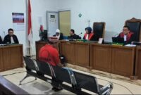 Saat terdakwa dihadirkan di sidang PN Palembang, Rabu (10/6/2026)