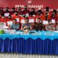 Para tersangka beserta barang bukti saat dihadirkan dalam press release di Polda Sumsel.