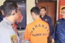 Foto : pelaku saat diamankan di polsek SU 2 Palembang