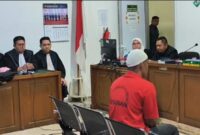 Saat majelis hakim menjatuhkan hukuman terdakwa Dedi Wanto pada persidangan yang digelar di PN Palembang, Rabu (10/6/2026)