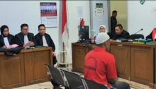 Saat majelis hakim menjatuhkan hukuman terdakwa Dedi Wanto pada persidangan yang digelar di PN Palembang, Rabu (10/6/2026)