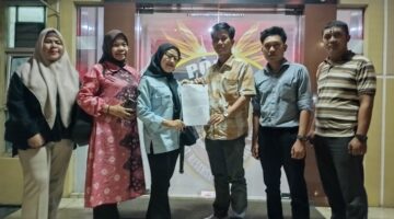 Foto : pihak yayasan membuat laporan di polda Sumsel