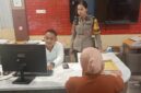 Foto.:  korban membuat laporan polisi