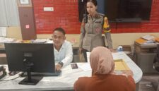 Foto.:  korban membuat laporan polisi