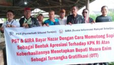 PST dan SIRA melaksanakan pemotongan sapi sebagai bentuk nazar dan apresiasi kepada KPK RI atas keberhasilannya mengungkap dugaan kasus gratifikasi melalui OTT Bupati Muara Enim, sekaligus mendukung upaya pemberantasan korupsi di Indonesia.