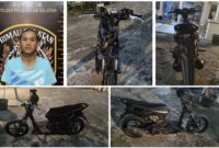 fhoto : pelaku pengelapan motor di wilayah hukum polsek pagar alam selatan (istimewa/humas respa)