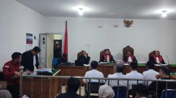Saat JPU bacakan tuntutan enam terdakwa disidang PN Tipikor Palembang, Rabu (17/6/2026