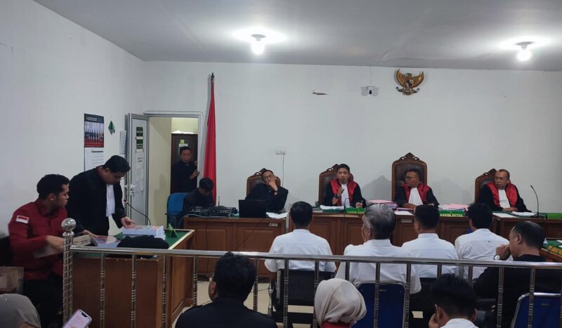 Saat JPU bacakan tuntutan enam terdakwa disidang PN Tipikor Palembang, Rabu (17/6/2026