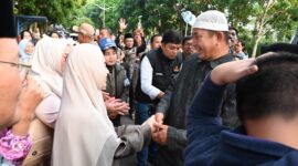 fhoto : walikota pagar alam H ludi oliansyah bersama rombongam jamaah haji pagar alam riba di kota pagar alam